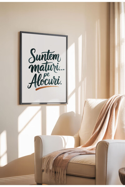 21mxm Unframed Romanian Quote Canvas Poster - Digital Print - Suntem maturi