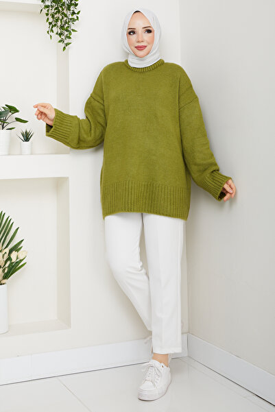 Pamuk Butik Γυναικείο πλεκτό πουλόβερ με λαιμόκοψη Crew