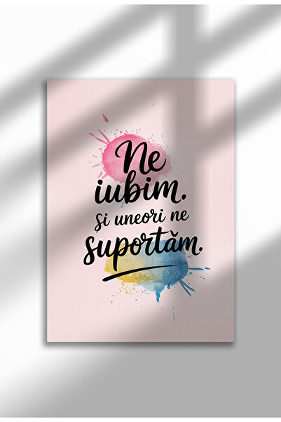 21mxm Unframed Romanian Quote Canvas Poster - Digital Print - Uneori Ne Suportam