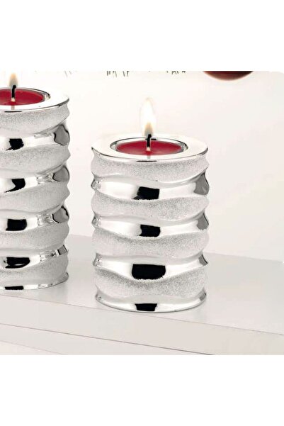 Moda Argenti Suport lumânare Natale argintiu H9.5 cm