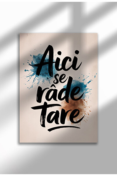 21mxm Unframed Romanian Quote Canvas Poster - Digital Print - Se rade tare