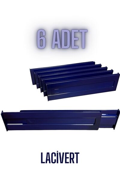 HızlıTrend 6 komada Akril tamnoplavi teleskopski podesivi organizator i razde...