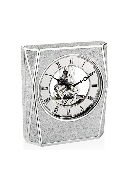 Moda Argenti Rectangular Clock 12x14H Silver