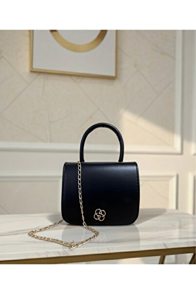 MADESSA COLLECTION Zarif Kutu Model Zincir Askılı Siyah Renk Kadın El Ve Omuz...