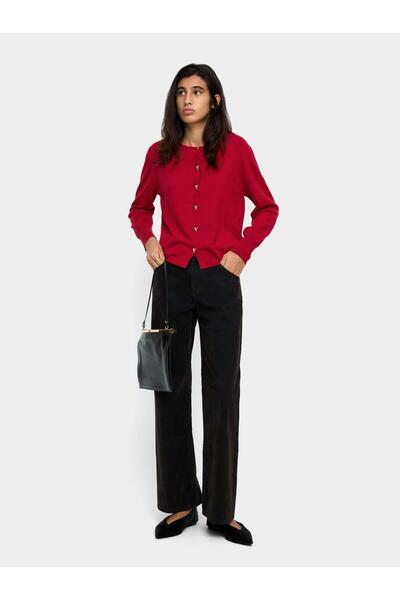 PARFOIS Kalp Düğmeli Örme Hırka