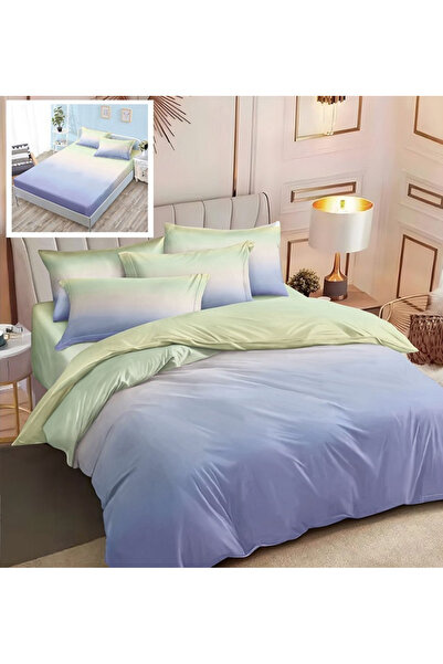 Pucioasa Double bed bedding set (fitted sheet), reversible 2-sided design, 6-piece, thick finet