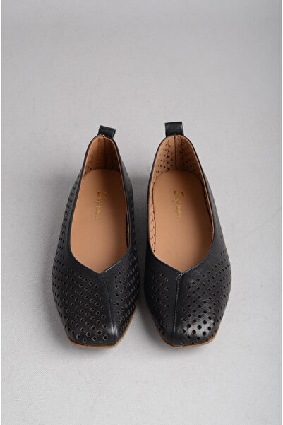 SEÇ KUNDURA Select b103 genuine leather women's flat shoe black