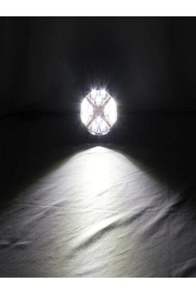 Smart Round LED Work Light, 12V Off-Road Driving Lamp, Black Aluminum Housing with Orange Accent