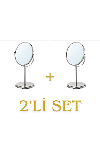 IKEA 2'li TRENSUM Makyaj Aynası Seti paslanmaz çelik, 17 cm