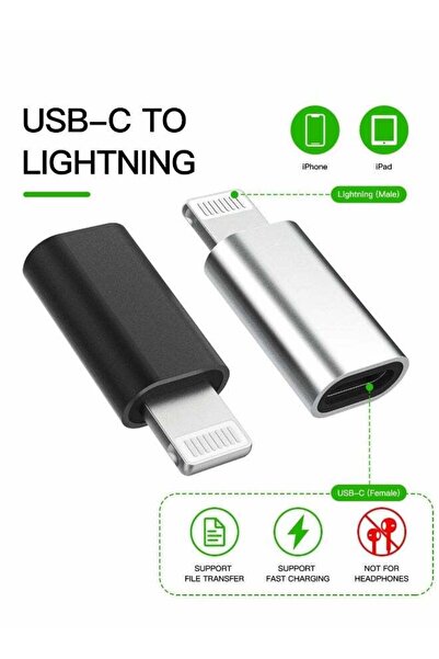 Generic USB-C Female to Lightning Male Adapter, PD Fast Charge Converter for iPhone, 3pcs