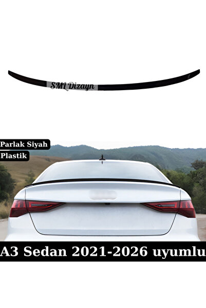 SML Dizayn Audi A3 8Y Sedan Spoiler 2021-2026 Parlak Siyah A3 Sedan S3 Bagaj ...