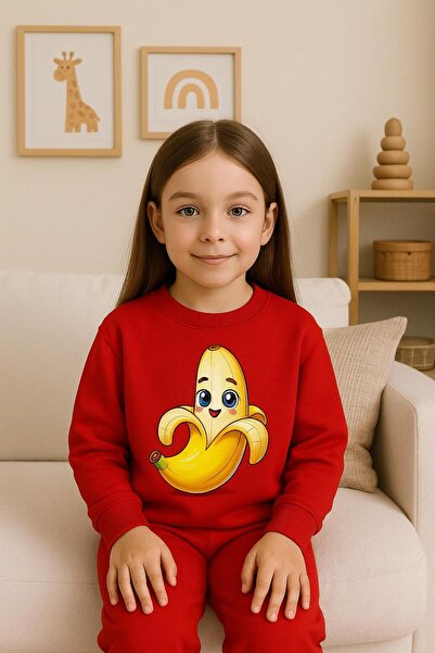 playwear Παιδικό Βαμβακερό Σετ Φούτερ με Στάμπα ΜΠΑΝΑΝΑΣ 3- 4 -5 -6 -7 -8 -9 ...