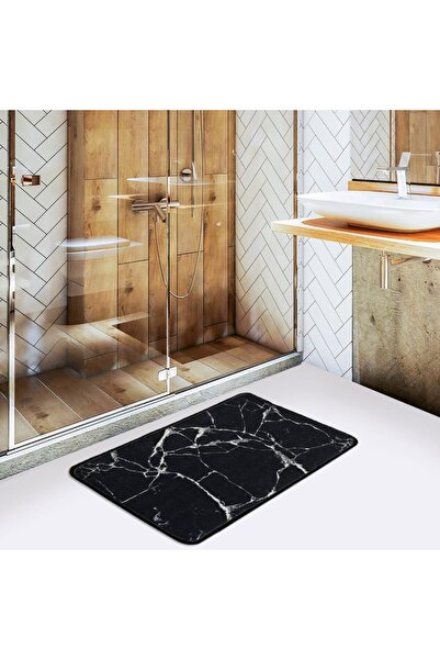 Asir Covoraș de baie Marble DJT 40x60 cm - marmură neagră