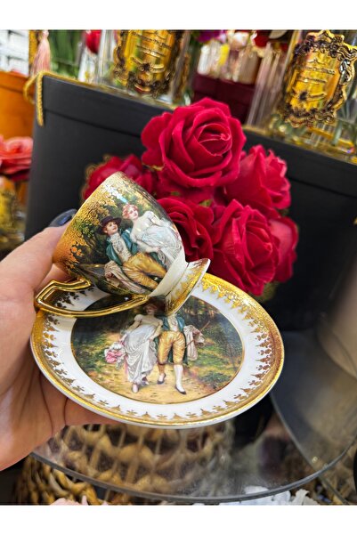 hediye Esterhomedecor 6 Person Porcelain Coffee Cup Set