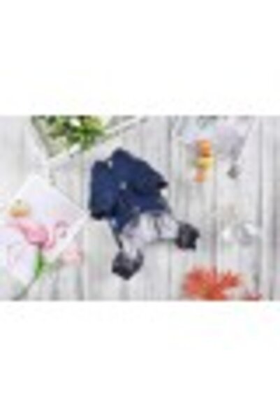 Pets Hong Pet Four-Legged Knit Print Suspenders - Dark Blue - Small