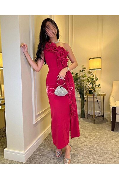 ALANOOD FASHION فستان فوشي ناعم وانيق الأكثر شعبية