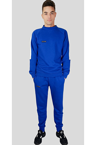 celevri Men's 100% Premium Cotton Raglan Sleeve Tracksuit