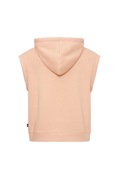 Espina Premium Women's sleeveless Hooded zippered basic sweat vest