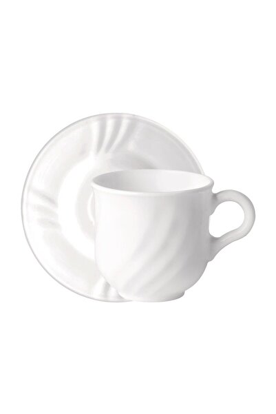 Bormioli Rocco Set of 6 tea cups with saucers Bormioli Ebro white 250 ml