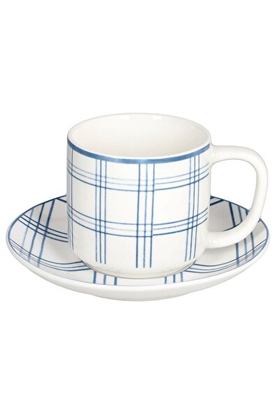 Tognana Set of 6 tea cups with saucers Ivy, Bone China, Blue