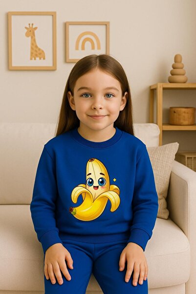 playwear Παιδικό Βαμβακερό Σετ Φούτερ με Στάμπα ΜΠΑΝΑΝΑΣ 3- 4 -5 -6 -7 -8 -9 ...