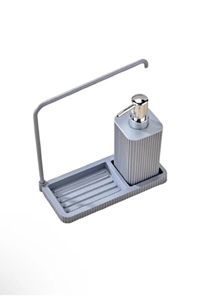 LeylArt حامل المنظفات مع حامل قماش وحجرة إسفنجية – طقم حوض مطبخ أنيق