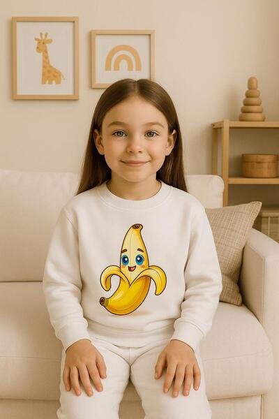 playwear Παιδικό Βαμβακερό Σετ Φούτερ με Στάμπα ΜΠΑΝΑΝΑΣ 3- 4 -5 -6 -7 -8 -9 ...