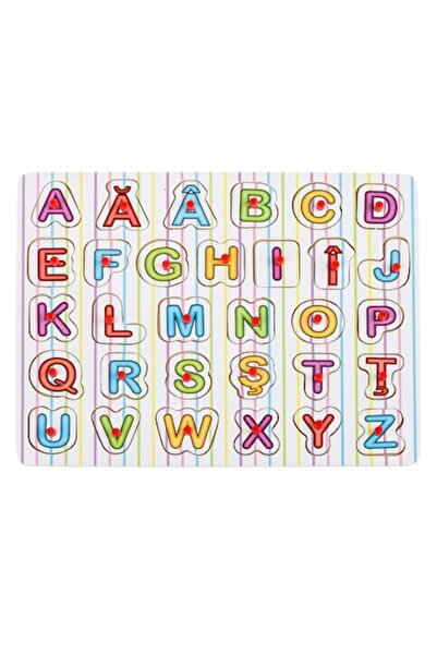 MYONNA IT & E- COMMERCE Educational Wooden Alphabet Puzzle, Multicolor, 31 Pieces, 21.5x29.5 cm