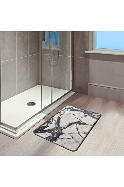 Asir Marble DJT Bath Mat 40x60 cm - white marble