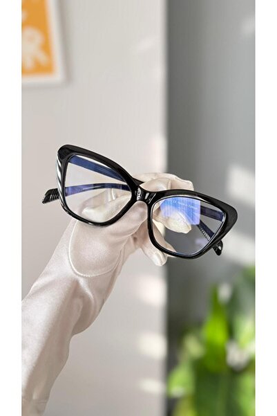 LOOKUP NEW Cat Eye Cat Eye Bone Transparent Women Men Unisex Blue Light Protecting Screen Glasses Eyewear