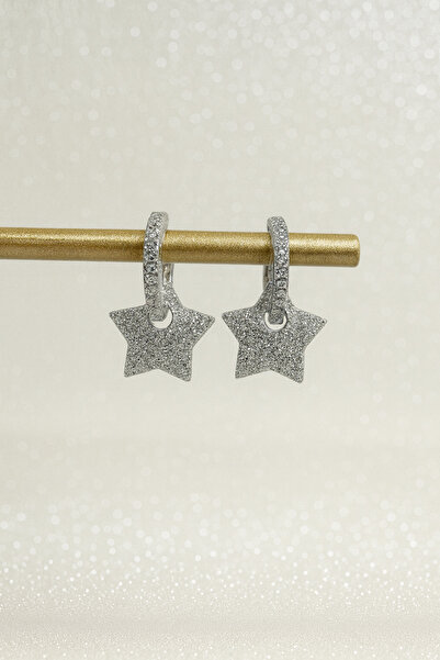 ZEHRİNG Yıldız Taşlı Çelik Küpe