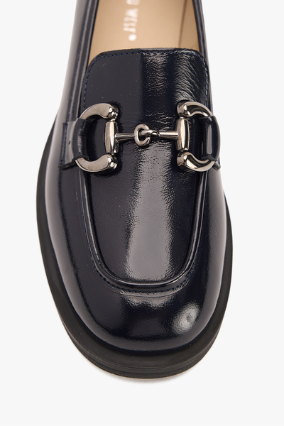 West To West Kadın Metal Tokalı Klasik Loafer – Hakiki Deri Günlük Ayakkabı