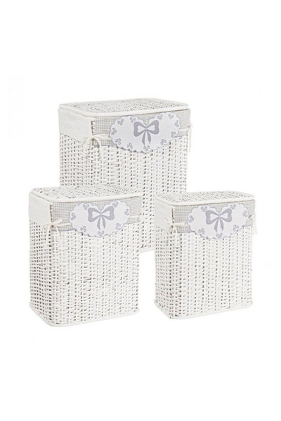 Bizzotto Set of 3 baskets Kis Grigio