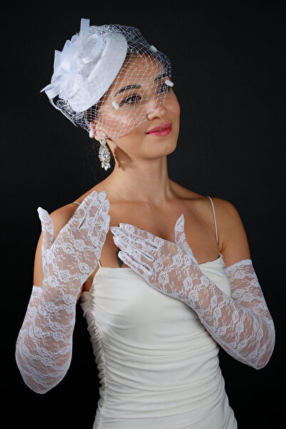 Hayalperest boncuk طقم إكسسوارات قبعة الزفاف المصنوعة من التول المزين بنقاط ا...