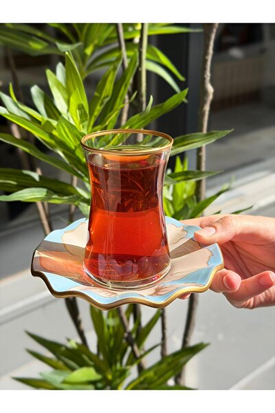 Carmen 12 Piece Velora Gold Gilded Tea Set for 6 People