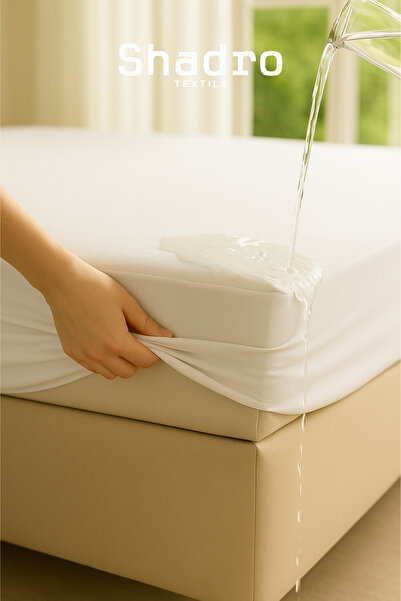 Shadro Textile Micro Fitted Full Edge Waterproof Liquid-Proof Single/Double Mattress Protector Mattress Cover White
