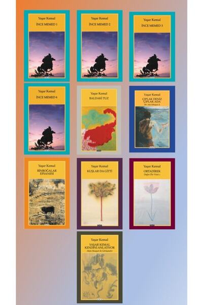 Yapı Kredi Yayınları Yaşar Kemal Kitapları 10 Kitap Ince Memed 1-2-3-4 Ve 6 K...