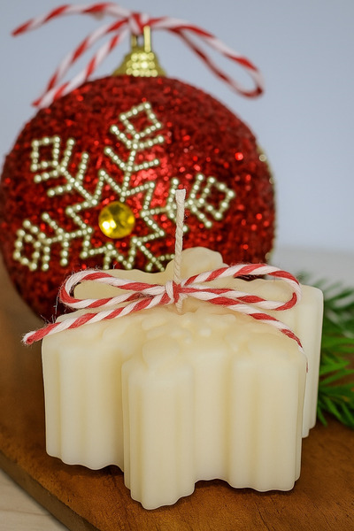 Handmade Lumanare FULG DE NEA – parfum de citrice