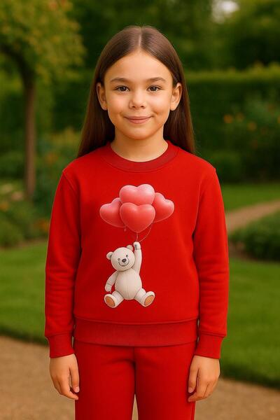 playwear Παιδικό βαμβακερό σετ φούτερ με στάμπα HEART BALLOON BEAR για ΗΛΙΚΙΕ...