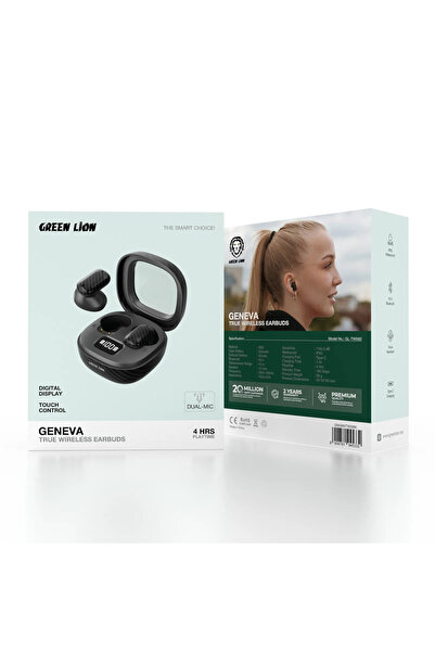 Green Lion Geneva True Wirelessâ Earbudsâ -Â Black