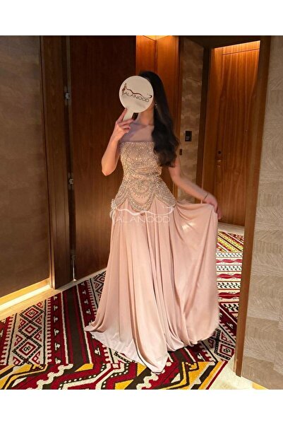 ALANOOD FASHION فستان سهرة كرستال فخم وانيق