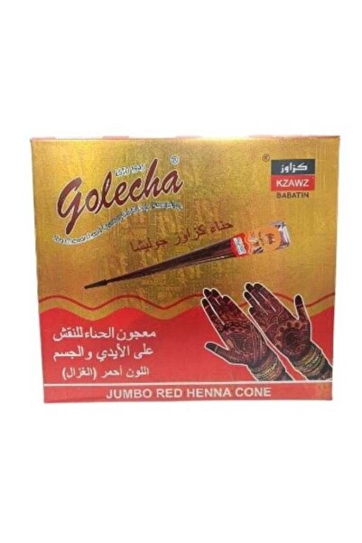 golechas Şehnaaz Small Henna Cone Consisting of 12 Pieces, Deer Red Color