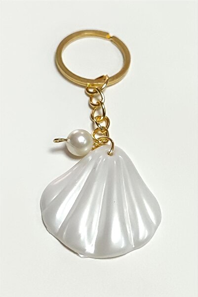ZERO LAND Lvsqvr Oyster (200050) Pearl Keychain-White