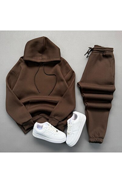 KONSEPT35 طقم بدلة رياضية بغطاء للرأس مكون من 3 خيوط