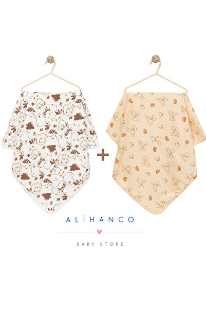 Alihan 100% Cotton 2-Pack Baby Blanket 90 X 90 cm