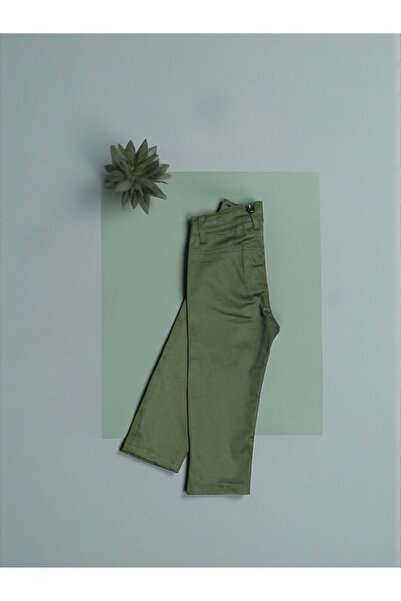 RİNDO KİDS Classic Cut Slim Gabardine Pants Khaki