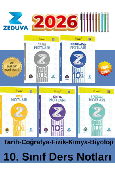 Ens Yayıncılık Zeduva Yayınları 2026 10.Sınıf Fizik-Kimya-Biyoloji-Tarih-Coğr...