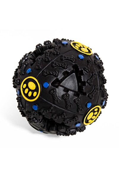 MYONNA IT & E- COMMERCE Dog Toy Ball, Plastic, Interactive Sound, Black, 10 cm