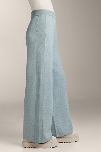 Oysho Straight-leg knit trousers with side rib