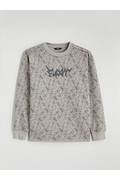 LC Waikiki Ανδρικό χοντρό φούτερ με στάμπα με λαιμόκοψη